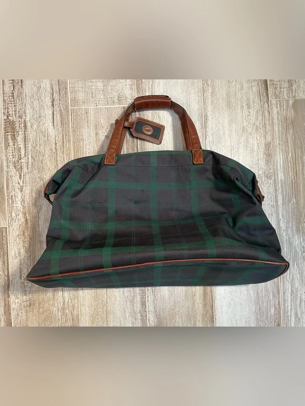 Vintage POLO Ralph Lauren Tartan Plaid Large Duffle Bag Unisex